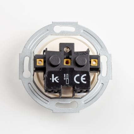 Reblig - Tomada dupla retro residencial com moldura 230V bege