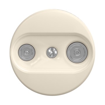 Reblig - Tomada retro de antena TV+R (passante) sem moldura, bege