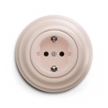 Reblig - Tomada retro doméstica com moldura SCHUKO 230V/16A rosa antiga