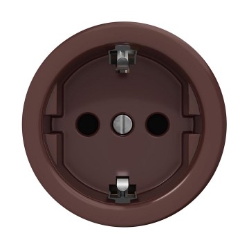 Reblig - Tomada retro doméstica sem moldura SCHUKO 230V/16A castanha