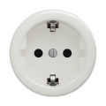 Reblig - Tomada retro doméstica sem moldura SCHUKO 230V/16A cerâmica branca