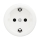 Reblig - Tomada retro residencial sem moldura SCHUKO 230V/16A branco neve