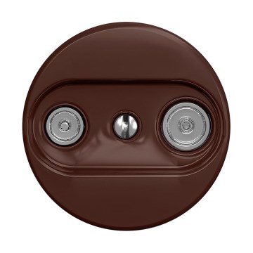 Reblig - Tomada retro TV+R (passante) sem moldura castanha