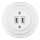 Reblig - Tomada USB de porcelana retro com moldura, 2x USB-A, branca
