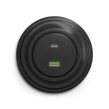 Reblig - Tomada USB retrô A+C com moldura antracite