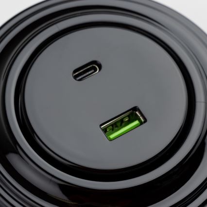 Reblig - Tomada USB Retro A+C com moldura preta