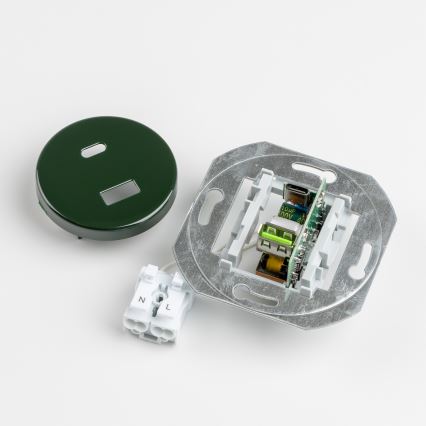 Reblig - Tomada USB Retro A+C com moldura verde
