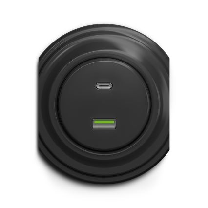 Reblig - Tomada USB retro A+C sem moldura antracite