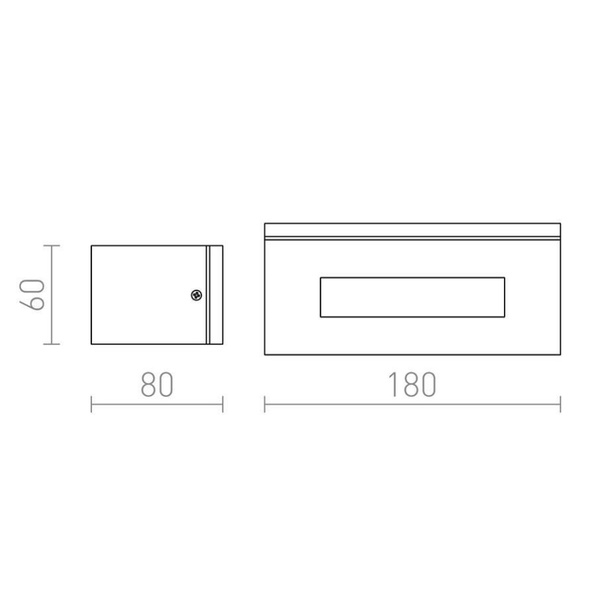 RED - Design Rendl-R10439 - Iluminação de parede exterior WOOP 1xR7s/48W/230V IP54