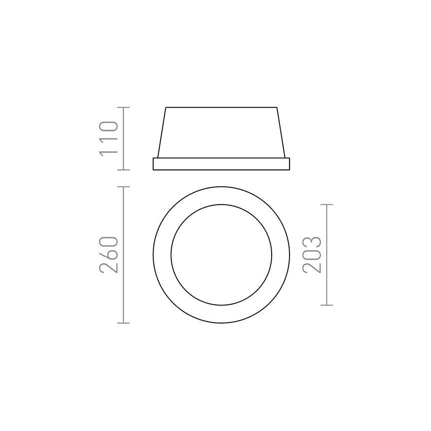 RED - Design Rendl - R10444 - Iluminação embutida MIA 2xE27/40W/230V