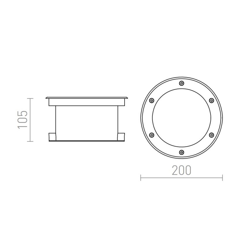 RED-Design Rendl-R10532 - Iluminação exterior montada à superfície LED TERRA LED/20W/230V IP67