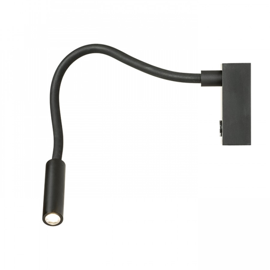 RED - Design Rendl - R10541 - Lâmpada Flexível LED AIM LED/3W/230V preta