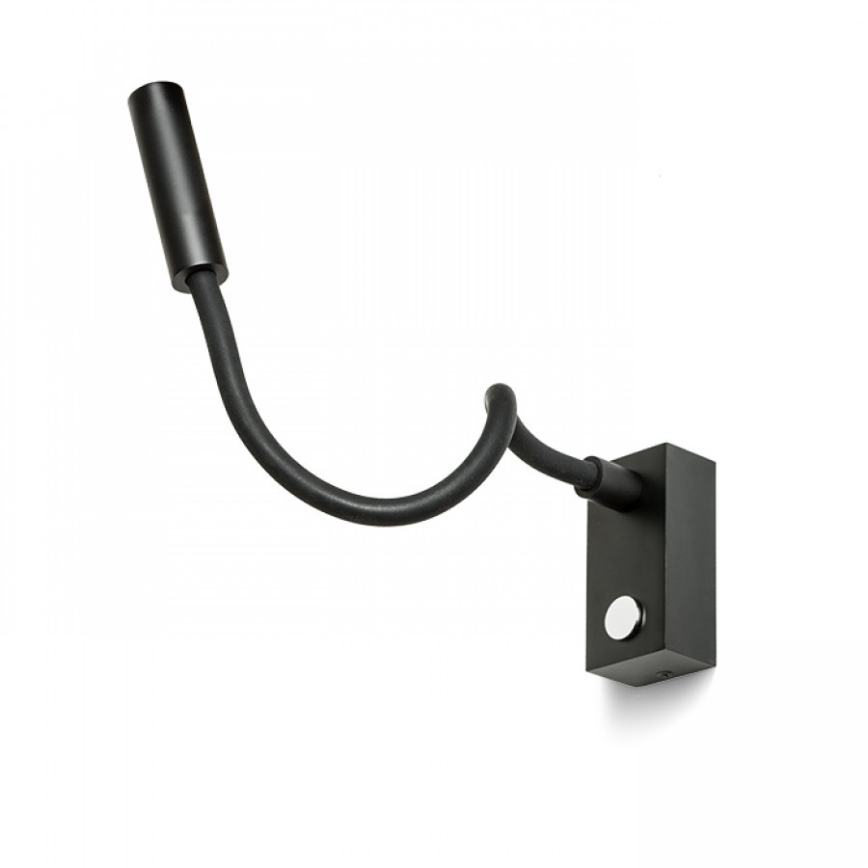 RED - Design Rendl - R10541 - Lâmpada Flexível LED AIM LED/3W/230V preta