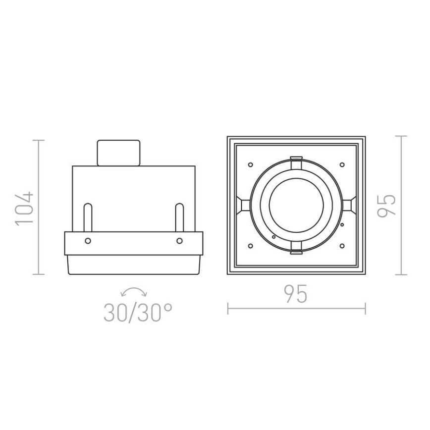 RED - Design Rendl - R12052 - Iluminação embutida ELECTRA 1xGU10/50W/230V