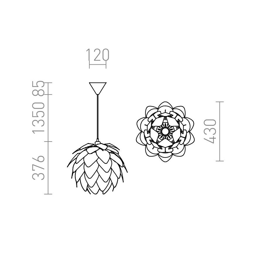 RED - Design Rendl - R12381 - Candelabro suspenso ENCOMBRE 1xE27/42W/230V