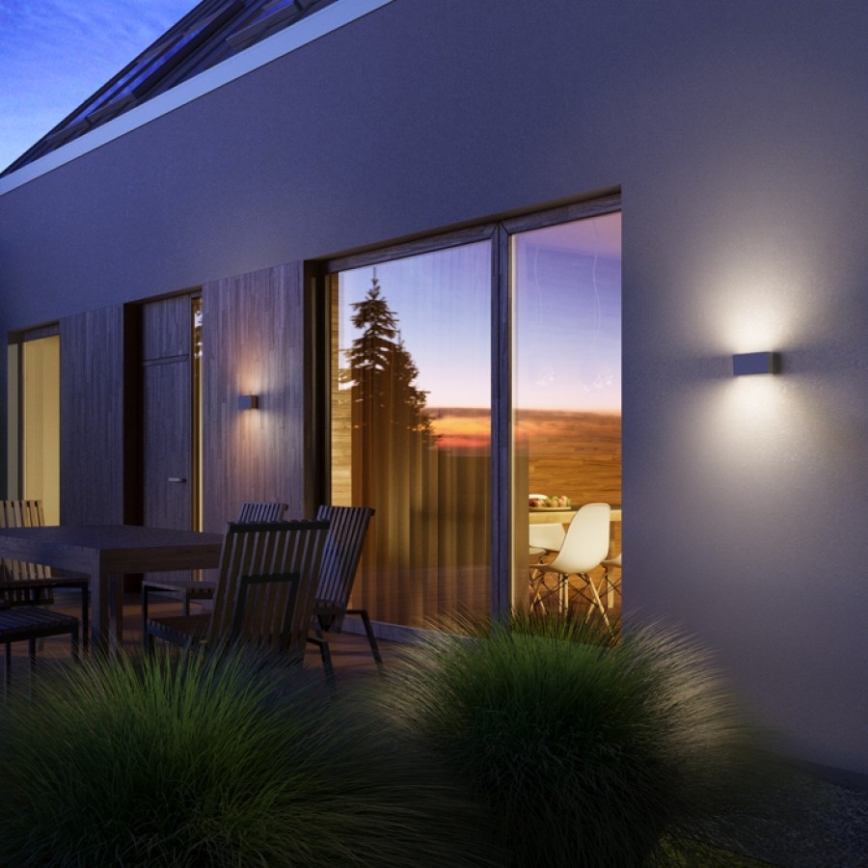 RED - Design Rendl - R12573 - Iluminação de parede exterior LED TORINO 2xLED/5W/230V IP54