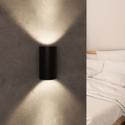 RED - Design Rendl - R12593 - Iluminação de parede LED DAFFY LED/6W/230V preta