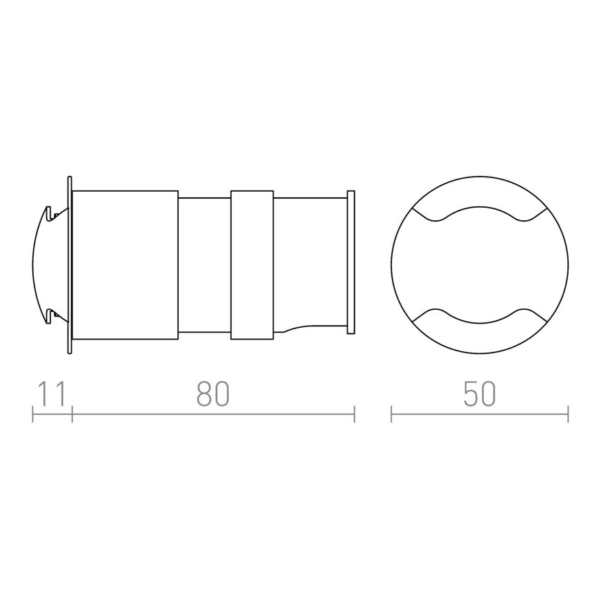 RED - Design Rendl-R12618 - Iluminação embutida exterior LED KICK LED/1W/230V IP54