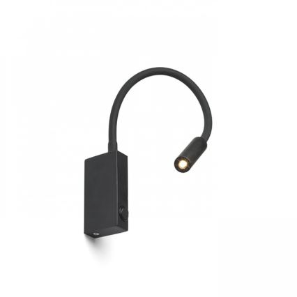 RED - Design Rendl - R12945 - Lâmpada Flexível LED EKE LED/3W/230V preta