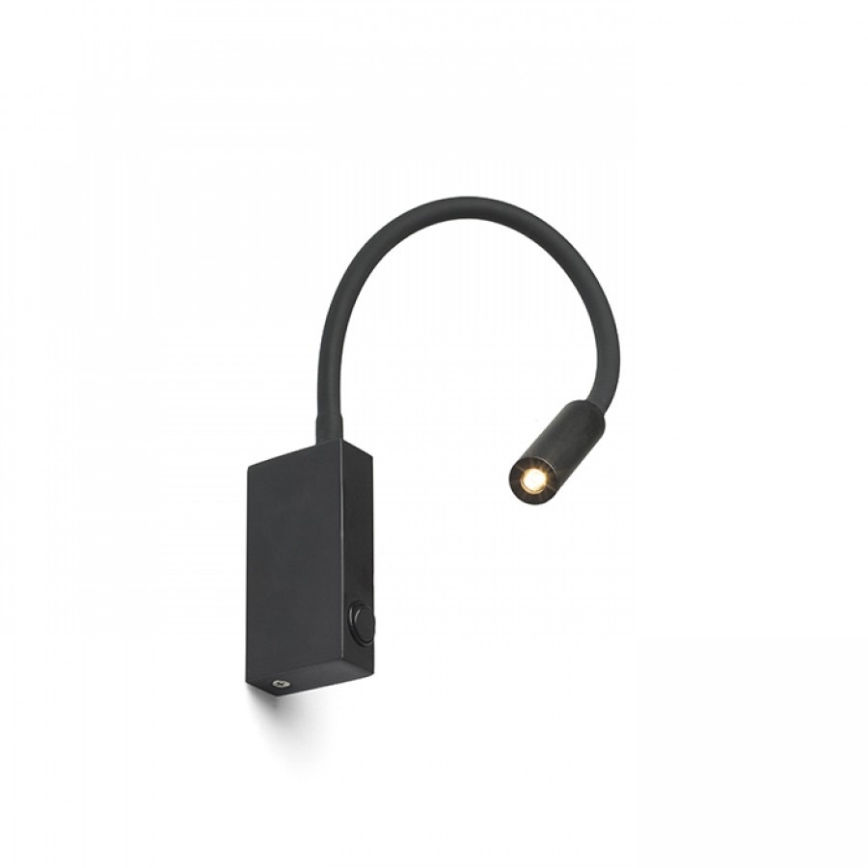 RED - Design Rendl - R12945 - Lâmpada Flexível LED EKE LED/3W/230V preta