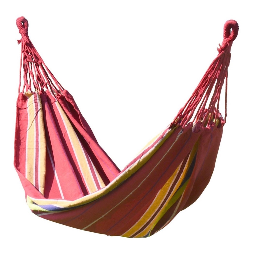 Rede 200x100 cm vermelho/amarelo