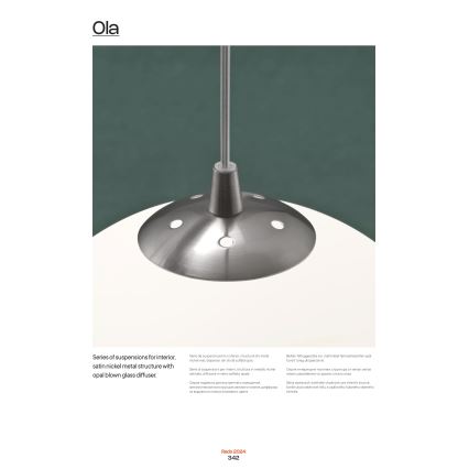 Redo 01-1064 - Candelabro suspenso OLA 1xE27/42W/230V diâmetro 20 cm