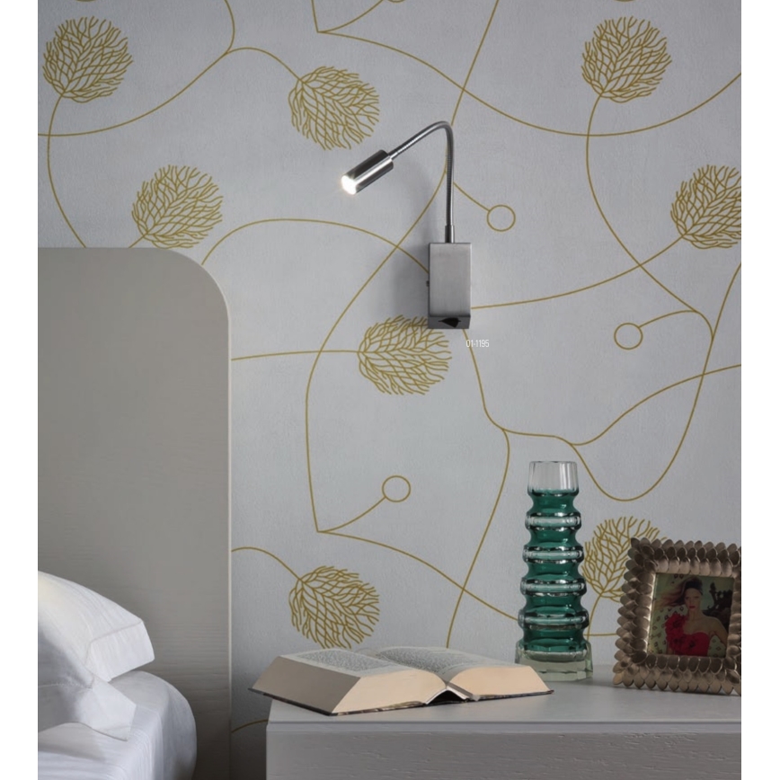 Redo 01-1195 - LED Flexível candeeiro pequeno HELLO LED/3W/230V cromado mate