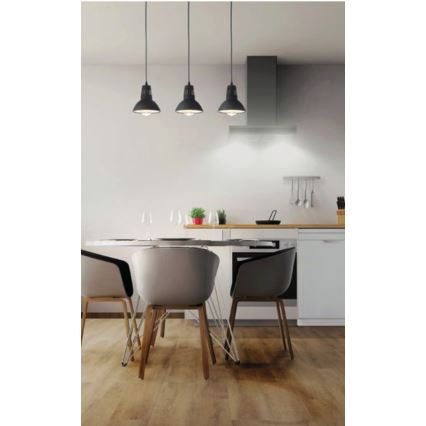 Redo 01-1279 - Lustre suspenso por cabo PEEP 1xE27/42W/230V Ø 16,5 cm preto