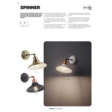 Redo 01-1294 - Candelabro num fio SPINNER 1xE27/42W/230V