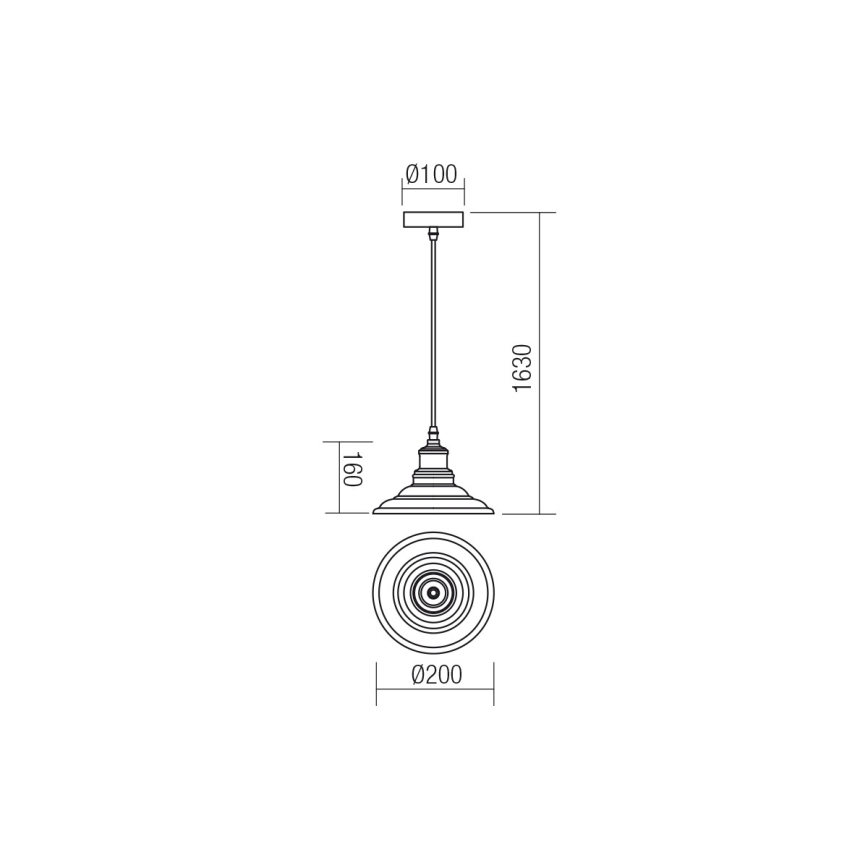 Redo 01-1294 - Candelabro num fio SPINNER 1xE27/42W/230V