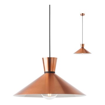 Redo 01-1461 - Candeeiro suspenso KIMONO 1xE27/42W/230V diâmetro 39,5 cm cobre