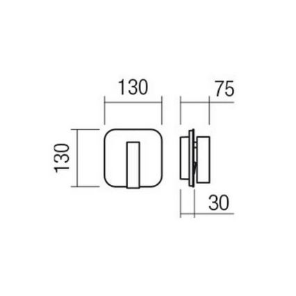 Redo 01-1491 - Aplique de parede LED QUDA LED/6W/230V + LED/3W CRI 90 branco