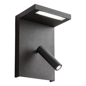 Redo 01-1500 - Foco de parede LED AGOS LED/6W/230V + LED/3,2W USB preto