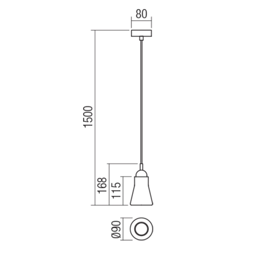 Redo 01-1518 - Candelabro suspenso UPPER 1xGU10/28W/230V latão/bege