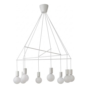 Redo 01-1564 - Lustre suspenso por cabo MIKADO 8xE27/42W/230V Ø 82 cm branco
