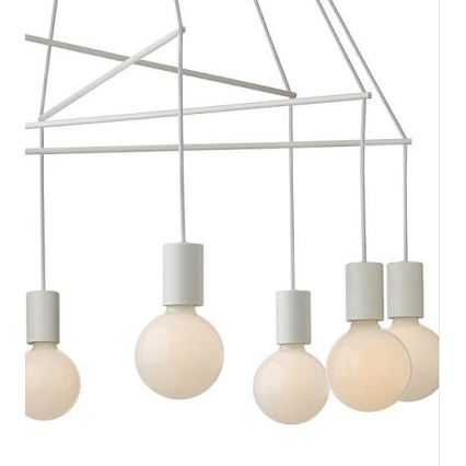 Redo 01-1564 - Lustre suspenso por cabo MIKADO 8xE27/42W/230V Ø 82 cm branco