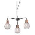 Redo 01-1579 - Lustre suspenso por cabo EDISON 3xE27/42W/230V Ø 53 cm preto/cobre