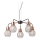 Redo 01-1580 - Lustre suspenso por cabo EDISON 5xE27/42W/230V Ø 53 cm preto/cobre