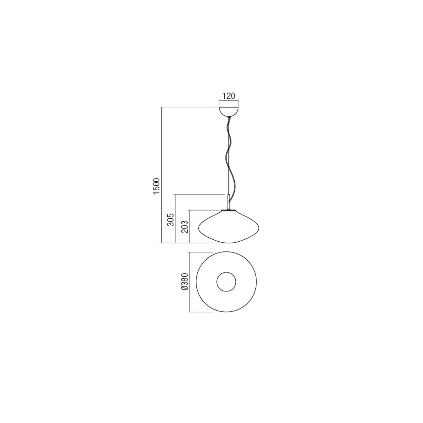 Redo 01-1619 - Candelabro suspenso ABSOLUTE 1xE27/42W/230V cinzento