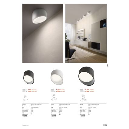 Redo 01-1626 - Spot LED embutido UTO LED/6W/230V, Ø 9 cm, preto