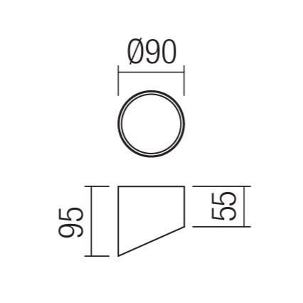Redo 01-1626 - Spot LED embutido UTO LED/6W/230V, Ø 9 cm, preto