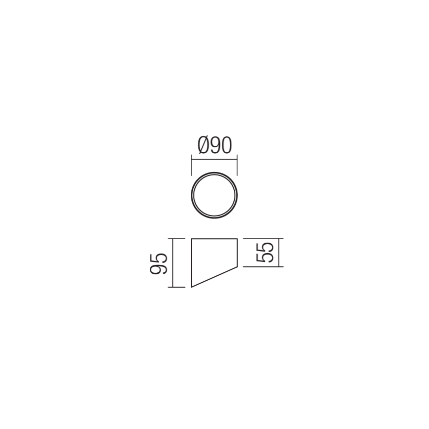 Redo 01-1626 - Spot LED embutido UTO LED/6W/230V, Ø 9 cm, preto
