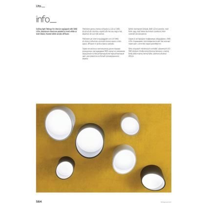 Redo 01-1627 - Spot LED UTO LED/12W/230V Ø 12 cm branco