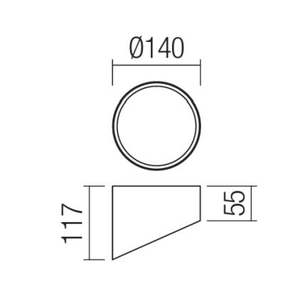 Redo 01-1629 - Spot LED UTO, 18W/230V, Ø 14 cm, branco
