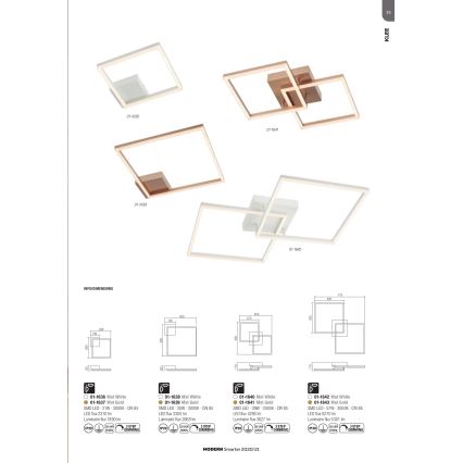 Redo 01-1639 - Luminária de teto LED dimável KLEE LED/30W/230V 45x45 cm dourada
