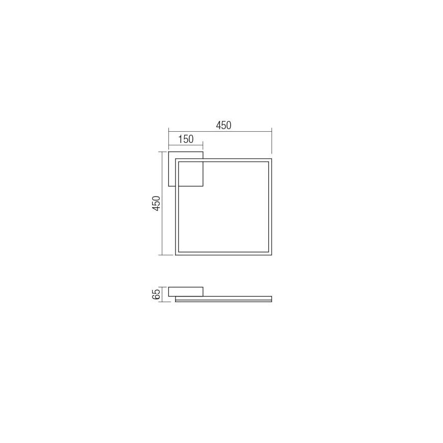 Redo 01-1639 - Luminária de teto LED dimável KLEE LED/30W/230V 45x45 cm dourada