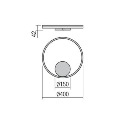 Redo 01-1701 - Luz de parede LED ORBIT LED/28W/230V