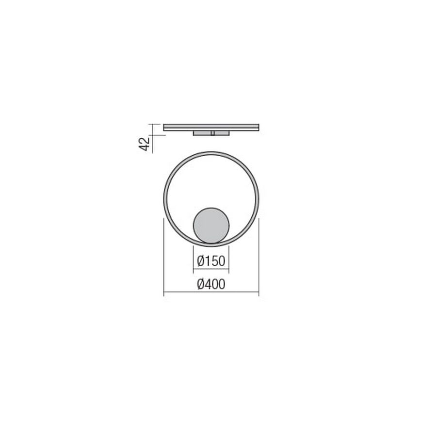 Redo 01-1701 - Luz de parede LED ORBIT LED/28W/230V