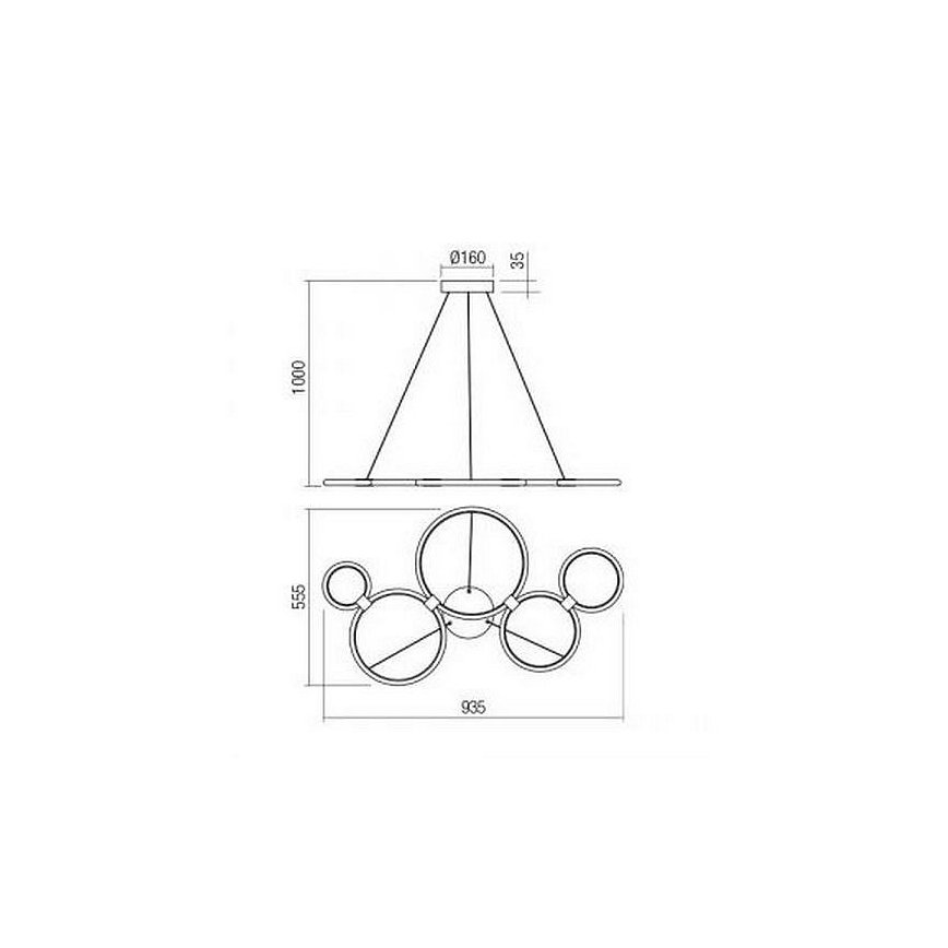 Redo 01-1742 - Candelabro num fio LED RADIUS LED/45W/230V
