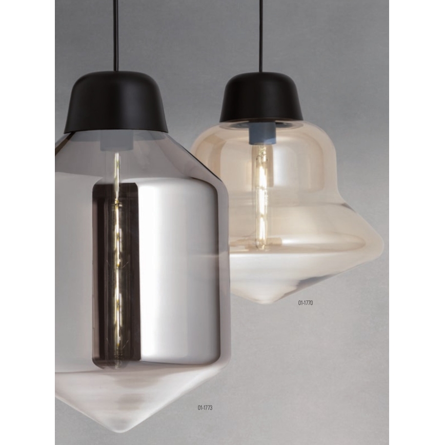 Redo 01-1773 - Candeeiro pendente em cabo AMNO 1xE27/42W/230V Ø 26 cm cinzento